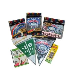 Football Party Supplies Theme Decorations Banners Cupcake Kit Birthday Pennants